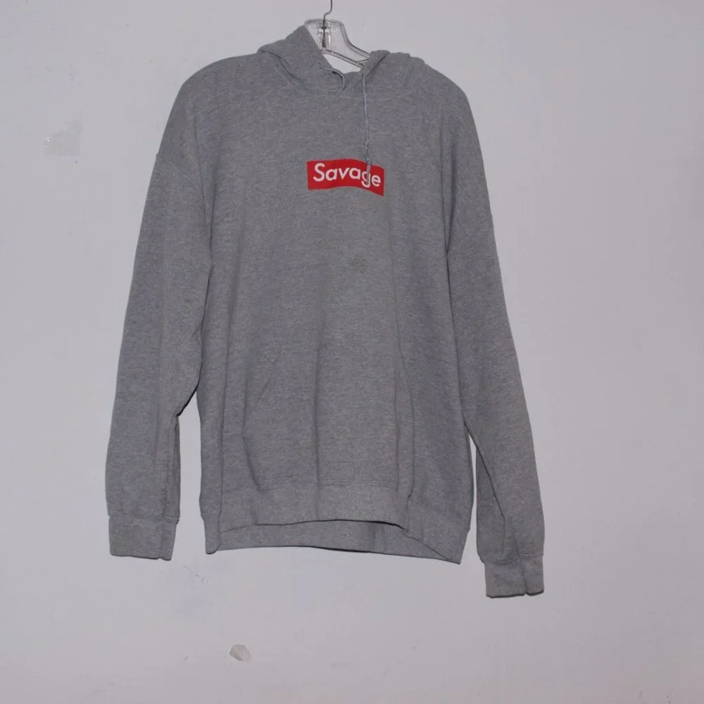 Bowery Supply Co. Gray Hooded Sweatshirt Size XL - Picture 2 of 2